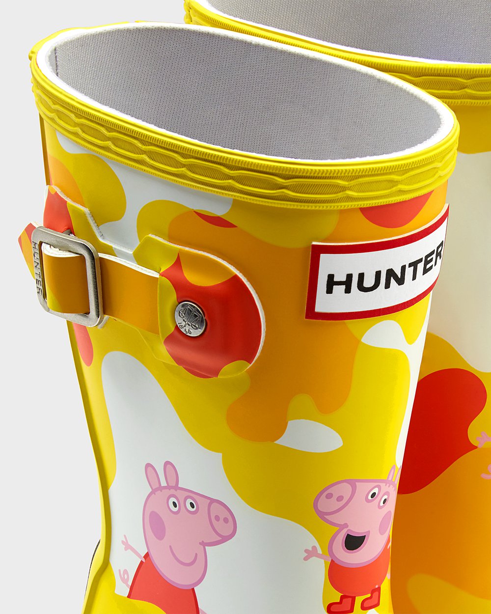 Bottes de Pluie Hunter Original Petits Peppa Pig Enfant Jaune TWZLAGK-47